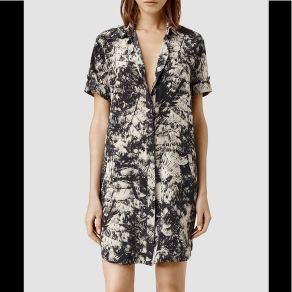 Silk Shirt Dress 